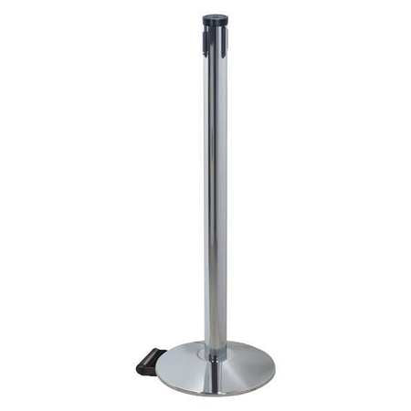 Belt Barrier Receiver Post,gray,sloped (