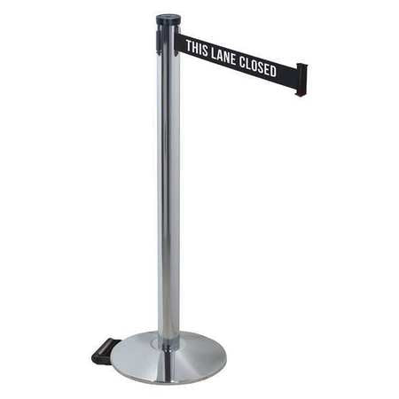 Barrier Post,black/white Belt,cast Iron