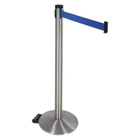 Barrier Post,satin Ss,gray,blue Belt (1