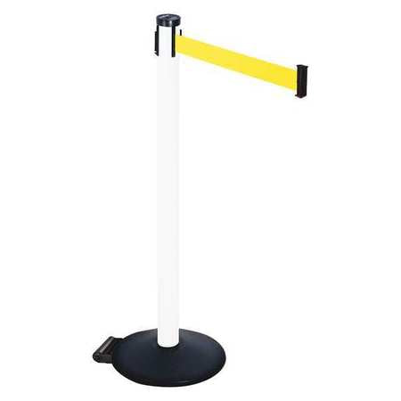 Barrier Post,yellow Belt,2 In. Belt W (1