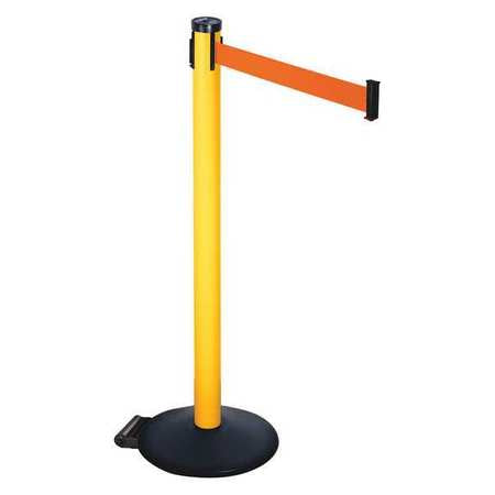 Barrier Post,2 In. Belt W,10 Ft. Belt L