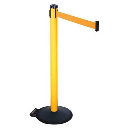 Barrier Post,pvc Post,black,orange Belt