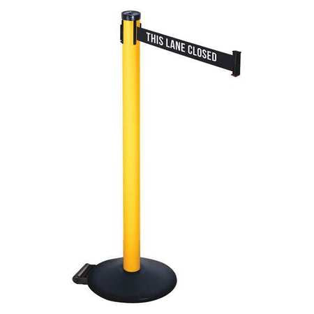 Barrier Post,blk/white Belt,2 In. Belt W