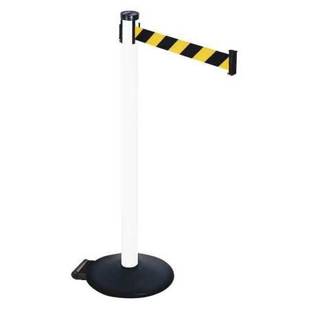 Barrier Post,black/ylw Belt,2 In. Belt W