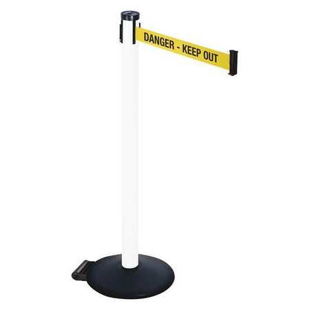 Barrier Post,ylw/black Text,2 In. Belt W