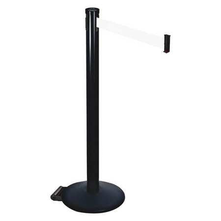 Barrier Post,white Belt,2 In. Belt W (1