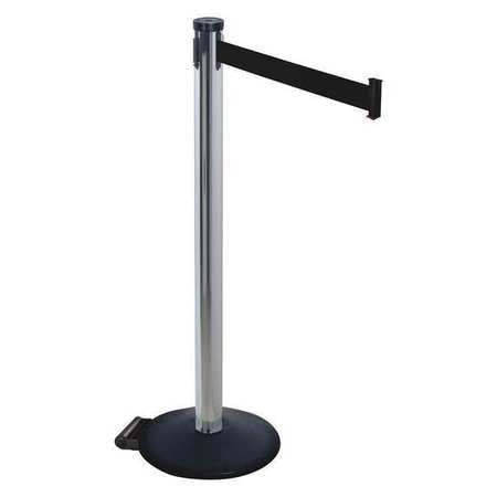 Barrier Post,black Belt,2 In. Belt W (1