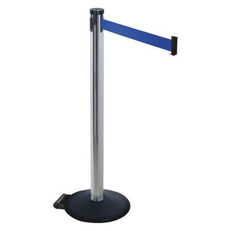 Barrier Post,blue Belt,2 In. Belt W (1 U