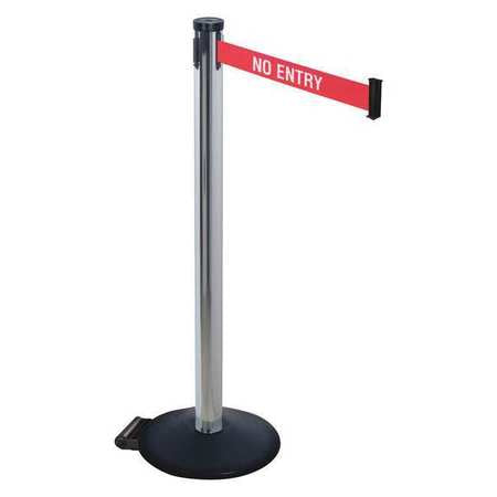 Barrier Post,40inh,2 In. Belt W,no Entry