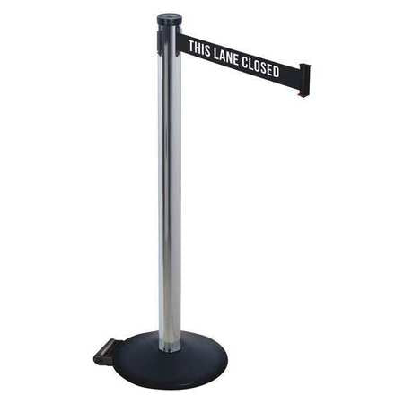 Barrier Post,blk/white Belt,2 In. Belt W