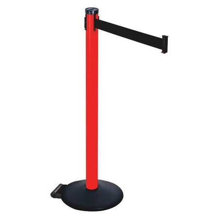 Barrier Post,black Belt,2 In. Belt W (1