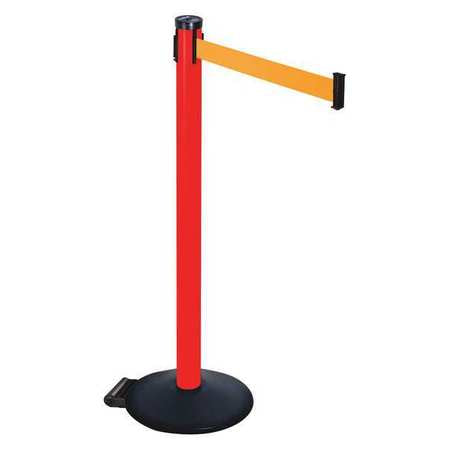 Barrier Post,pvc Post,blk,orange Belt (1