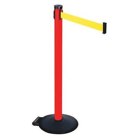 Barrier Post,yellow Belt,2 In. Belt W (1