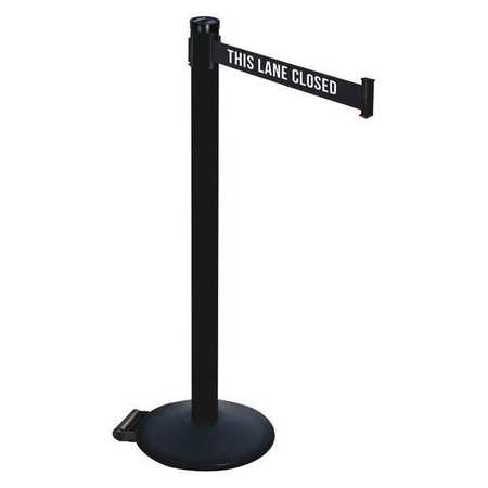 Barrier Post,blk/white Belt,2 In. Belt W