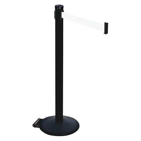 Barrier Post,pvc Post,black,white Belt (