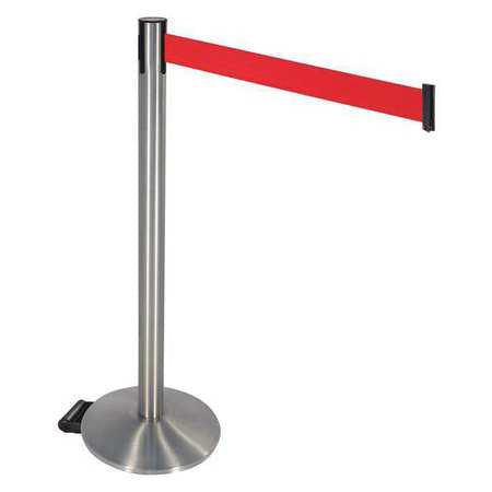 Barrier Post,gray,red Belt,w/wheels (1 U