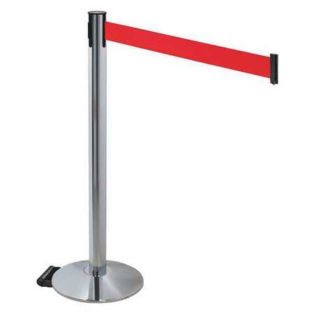 Barrier Post,gray,red Belt,w/wheels (1 U