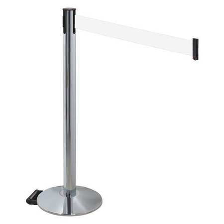 Barrier Post,gray,white Belt,w/wheels (1