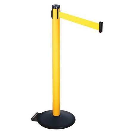 Barrier Post,yellow Belt,2 In. Belt W (1