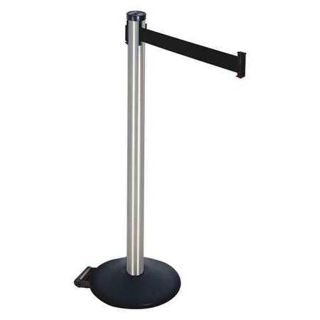 Barrier Post,satinss,blk Belt,2in Belt W