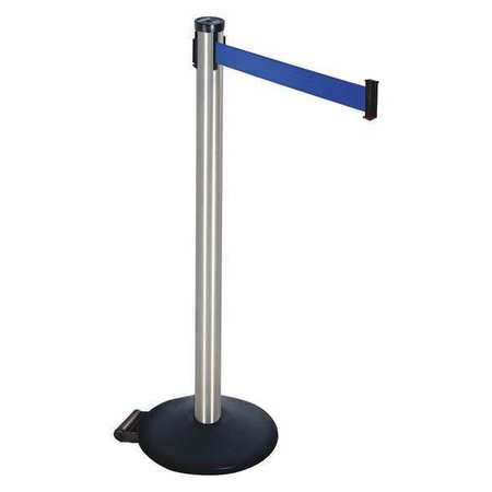 Barrier Post,blue Belt,2 In. Belt W (1 U