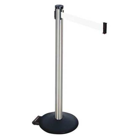 Barrier Post,satin Ss,black,white Belt (