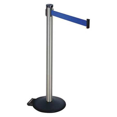 Barrier Post,blue Belt,2 In. Belt W (1 U