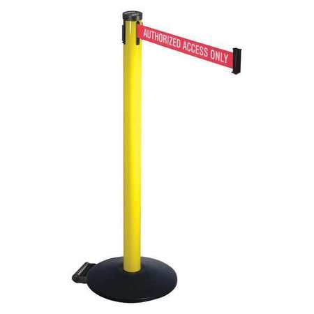 Barrier Post,black,red/white Belt Text (