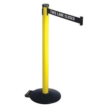 Barrier Post,blk/white Belt,2 In. Belt W