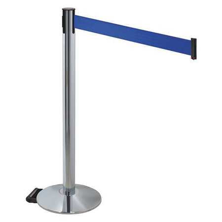 Barrier Post,gray,blue Belt,w/wheels (1