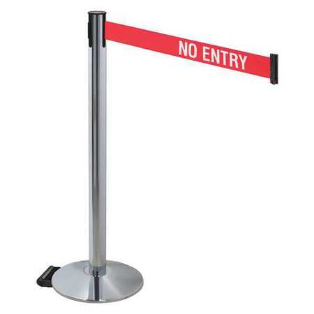 Barrier Post,gray,w/wheels,no Entry (1 U