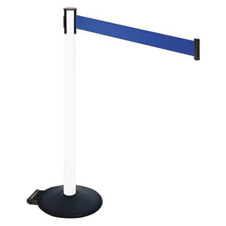 Barrier Post,pvc Post,blue Belt,w/wheels