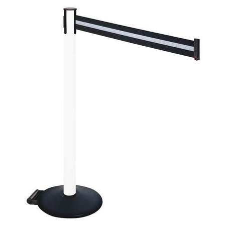 Barrier Post,black/white Belt,w/wheels (