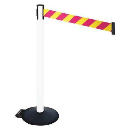 Barrier Post,magenta/ylw Belt,w/wheels (