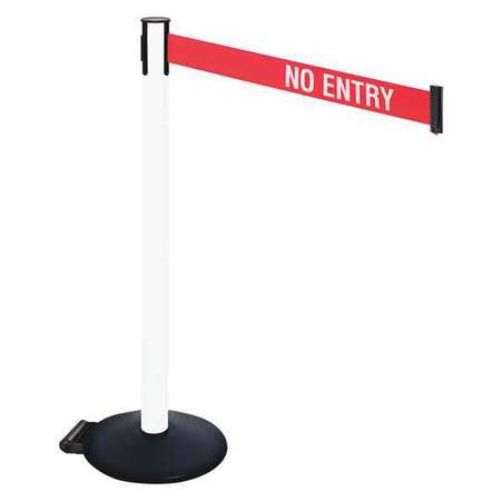 Barrier Post,pvc Post,w/wheels,no Entry