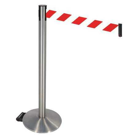 Barrier Post,red/white Belt,w/wheels (1