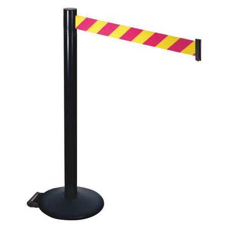 Barrier Post,magenta/ylw Belt,w/wheels (