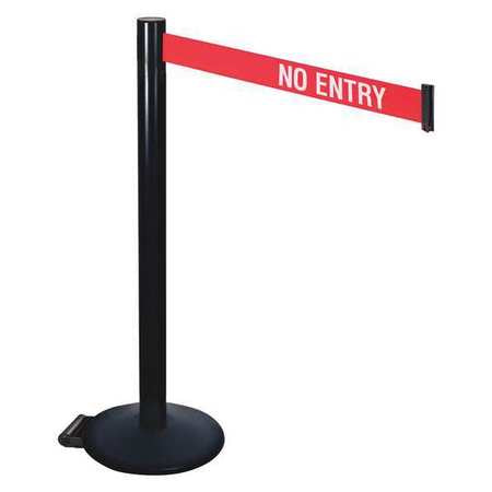 Barrier Post,black,40 In. H,no Entry (1