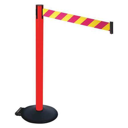 Barrier Post,magenta/ylw Belt,w/wheels (