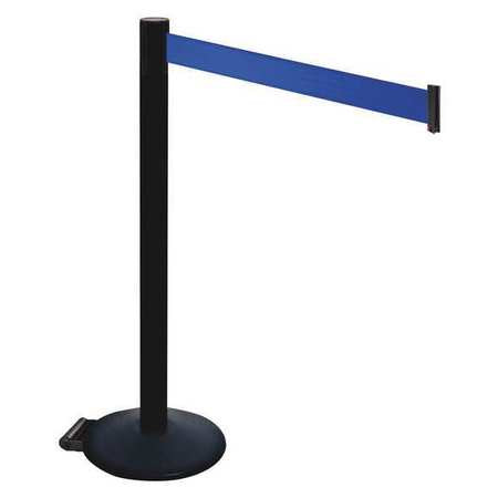 Barrier Post,pvc Post,blue Belt,w/wheels