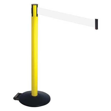 Barrier Post,black,white Belt,w/wheels (