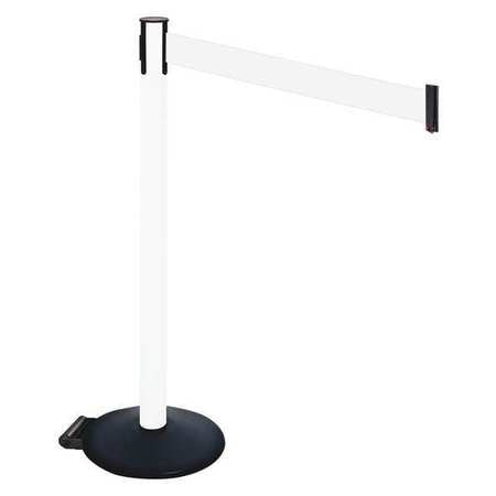 Barrier Post,pvc Post,black,white Belt (