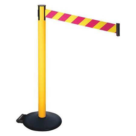 Barrier Post,magenta/ylw Belt,w/wheels (