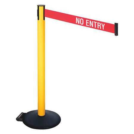 Barrier Post,pvc Post,w/wheels,no Entry