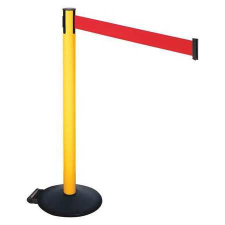 Barrier Post,pvc Post,red Belt,w/wheels