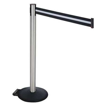 Barrier Post,satin Ss,black,w/wheels (1