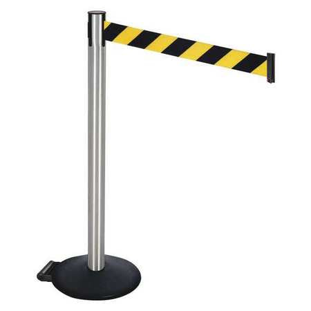 Barrier Post,satin Ss,black,w/wheels (1