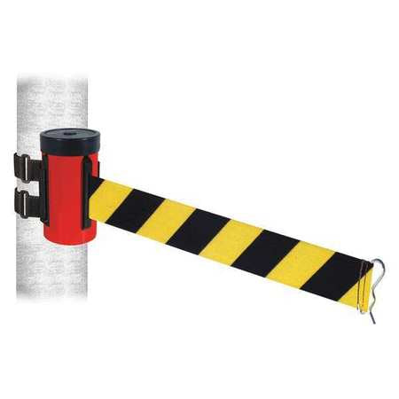 Belt Barrier,red,black/ylw Belt,10 Ft. L