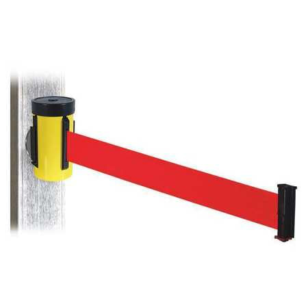 Belt Barrier,ylw,magnet,red Belt,10ft. L