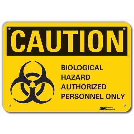 Biohazard Sign,black/yellow,7 In. H (1 U